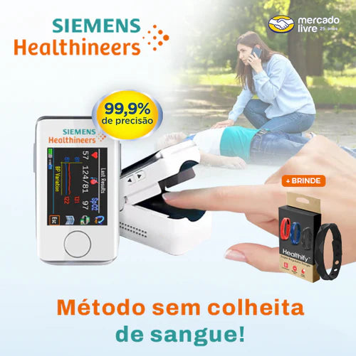 Medidor a Laser Não Invasivo GlicoMax Siemens + Brinde Pulseira Reguladora de Glicose